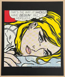 Roy Lichtenstein exhibition poster - Hopeless - museum artist - art print - pop art