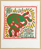 Keith Haring exhibition poster - Green Dog - pop art - art print
