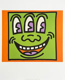 Keith Haring exhibition poster - Happy Face with Three Eyes - pop art - art print