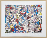 Jean Dubuffet exhibition poster - La vie de familie - museum artist - art print