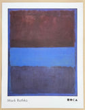 Mark Rothko exhibition poster - Brown blue, brown on blue - MOCA - museum artist - art print - 1998