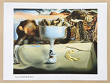 Salvador Dali exhibition poster - Apparition of face and fruit dish on a beach - museum artist - art print