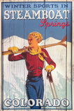 Colorado exhibition poster - Steamboat Springs - winter sport - art print
