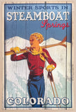 Colorado exhibition poster - Steamboat Springs - winter sport - art print