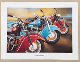 Tjalf Sparnaay exhibition poster - Indians - Bikes - Motorcycles - art print - realism