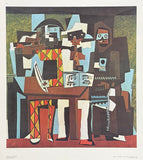 Pablo Picasso exhibition poster - The Three Musicians - very early and highly collectible art print - music - cubism - 1964