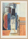 Pablo Picasso exhibition poster - The Violin - very early and highly collectible print - music - cubism - 1964