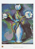 Charles Sheeler exhibition poster - Three White Tulips - flowers - still life - art print