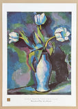 Charles Sheeler exhibition poster - Three White Tulips - flowers - still life - art print