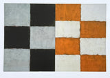 Sean Scully exhibition poster - Maan, 1994 - squares - museum artist - art print