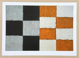 Sean Scully exhibition poster - Maan, 1994 - squares - museum artist - art print