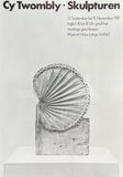 Cy Twombly exhibition poster - Sculptures - museum artist - very rare art print - 1981
