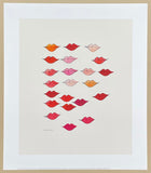 Andy Warhol exhibition poster - Stamped Lips - Kisses - Love - pop-art - museum artist - art print - 2018
