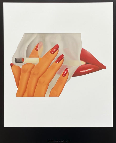 Tom Wesselmann exhibition poster - Smoker number 8 - red lips - museum artist - art print - pop art - 2010