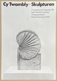 Cy Twombly exhibition poster - Sculptures - museum artist - very rare art print - 1981