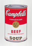 Andy Warhol exhibition poster - Campbell's Soup - Beef with Vegetables and Barley - pop-art - museum artist - art print - 2018