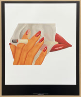Tom Wesselmann exhibition poster - Smoker number 8 - red lips - museum artist - art print - pop art - 2010