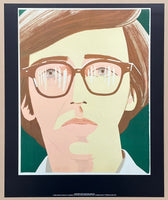 Alex Katz exhibition poster - Kenneth Koch - portrait - museum artist - art print - pop art - 2010
