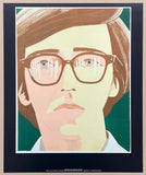 Alex Katz exhibition poster - Kenneth Koch - portrait - museum artist - art print - pop art - 2010