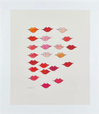 Andy Warhol exhibition poster - Stamped Lips - Kisses - Love - pop-art - museum artist - art print - 2018