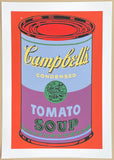 Andy Warhol exhibition poster - Campbell's Tomato Soup - red background - pop-art - museum artist - art print - 2018