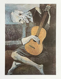 Pablo Picasso exhibition poster - The old guitarist - museum artist - art print - music