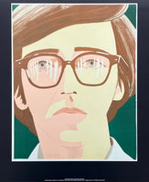 Alex Katz exhibition poster - Kenneth Koch - portrait - museum artist - art print - pop art - 2010