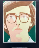 Alex Katz exhibition poster - Kenneth Koch - portrait - museum artist - art print - pop art - 2010