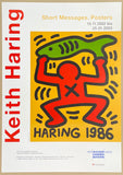 Keith Haring exhibition poster - Short Messages - Posters - pop art - museum artist - art print - 2002