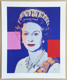Andy Warhol exhibition poster - Queen Elizabeth - British Royalty - portrait - pop-art - museum artist - art print - 2018