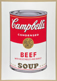 Andy Warhol exhibition poster - Campbell's Soup - Beef with Vegetables and Barley - pop-art - museum artist - art print - 2018