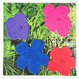 Andy Warhol exhibition poster - Flowers - pink - blue - red - pop-art - museum artist - art print - 2018